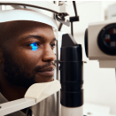 Man having an eye exam