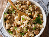 Italian Style Quinoa Risotto with Mushrooms and Thyme