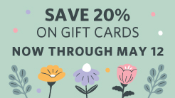 Save 20% on Gift Cards through December 24