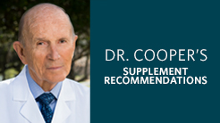 Photo of Dr. Kenneth H. Cooper with Supplement Recommendations