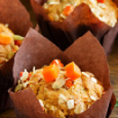 Healthy Low-Calorie Pumpkin and Carrot Muffins with Raisins