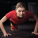Woman performing a push-up